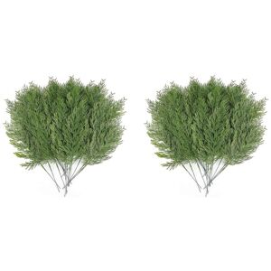 TLILY 80 Pieces Artificial Cedar Sprigs Branches Spray Fake Stems Cypress Picks Plastic Pine diy Christmas TLILY 80 Pieces Artificial Cedar Sprigs Branches Spray Fake Stems Cypress Picks Plastic Pine diy Christmas