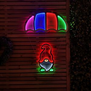 Samuel Alexander - 85cm Infinity Light up Hanging Parachute Gonk Christmas Decoration with Multi-Coloured LEDs Samuel Alexander - 85cm Infinity Light up Hanging Parachute Gonk Christmas Decoration with Multi-Coloured LEDs
