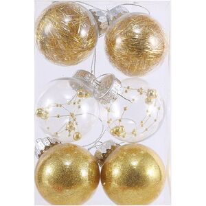 CYSLMUK 8cm Elastic Drop-Resistant Christmas Balls, 6 Boxed Transparent Balls, Christmas Tree Ball Pendants, Christmas Decorations CYSLMUK 8cm Elastic Drop-Resistant Christmas Balls, 6 Boxed Transparent Balls, Christmas Tree Ball Pendants, Christmas Decorations