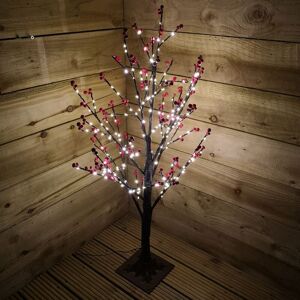 SAMUEL ALEXANDER 90cm 3ft Christmas Lit Black Twig Tree Red Berry 240 Warm White LED SAMUEL ALEXANDER 90cm 3ft Christmas Lit Black Twig Tree Red Berry 240 Warm White LED