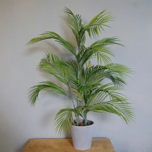 Leaf 90cm Artificial Palm Tree Potted in Decorative Planter Leaf 90cm Artificial Palm Tree Potted in Decorative Planter