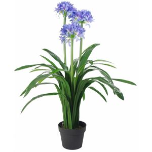 Leaf 90cm Premium Artificial Agapanthus with pot blue Leaf 90cm Premium Artificial Agapanthus with pot blue