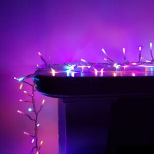 SAMUEL ALEXANDER 960 LED 12m Premier Cluster Indoor Outdoor Multi Function Mains Operated Christmas Lights with Timer on Clear Cable in Rainbow SAMUEL ALEXANDER 960 LED 12m Premier Cluster Indoor Outdoor Multi Function Mains Operated Christmas Lights with Timer on Clear Cable in Rainbow