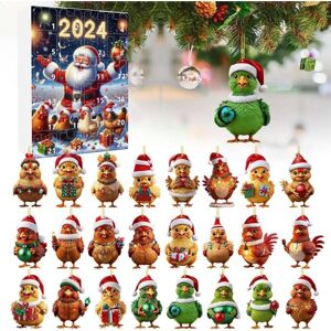 SJQKA Advent Calendar 2024 - 2D Advent Calendar with Santa Hat - Hanging Home Decoration for Christmas Party - Hen Design - 24 Days SJQKA Advent Calendar 2024 - 2D Advent Calendar with Santa Hat - Hanging Home Decoration for Christmas Party - Hen Design - 24 Days