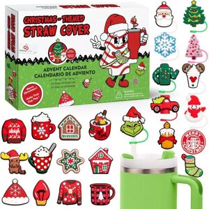 COOCHEER Advent Calendar 2024 - Christmas Countdown Calendar 24 Days of Surprises with 10mm Straw Lid - Straw Topper for 32oz, 44oz Glass Tumblers, Fun Gift COOCHEER Advent Calendar 2024 - Christmas Countdown Calendar 24 Days of Surprises with 10mm Straw Lid - Straw Topper for 32oz, 44oz Glass Tumblers, Fun Gift