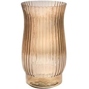 Airlie Ribbed Vase - Glass - L14.5 x W14.5 x H27 cm - Apricot Airlie Ribbed Vase - Glass - L14.5 x W14.5 x H27 cm - Apricot