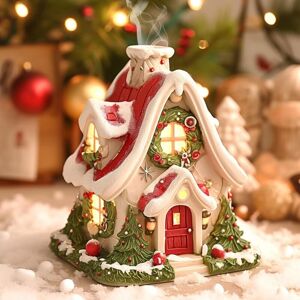 Alwaysh - Resin Christmas Cabin Incense Holder - Festive Table Decoration Alwaysh - Resin Christmas Cabin Incense Holder - Festive Table Decoration
