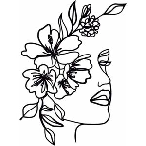 Serbia - Art mural abstrait en métal pour femme - Silhouette minimaliste - Peinture décorative en fer forgé - Décoration murale Noir 30x40.4cm Serbia - Art mural abstrait en métal pour femme - Silhouette minimaliste - Peinture décorative en fer forgé - Décoration murale Noir 30x40.4cm