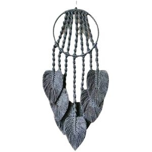 Handwoven Cotton Macrame Tapestry with Tassels, Home Decor for Bedroom, Living Room, Apartment (Grey) - Alwaysh Handwoven Cotton Macrame Tapestry with Tassels, Home Decor for Bedroom, Living Room, Apartment (Grey) - Alwaysh