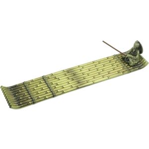 Metal Incense Holder Bamboo Raft Incense Burner Stand Incense Stick Holder with Ash Catcher for Home Office Decor, Yoga, Meditation - Alwaysh Metal Incense Holder Bamboo Raft Incense Burner Stand Incense Stick Holder with Ash Catcher for Home Office Decor, Yoga, Meditation - Alwaysh
