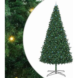 Christmas Tree with Decorative String Lights Green 400 cm PVC vidaXL Christmas Tree with Decorative String Lights Green 400 cm PVC vidaXL