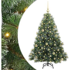 Artificial Christmas Tree with 150 LEDs Green 150 cm PE and PVC vidaXL Artificial Christmas Tree with 150 LEDs Green 150 cm PE and PVC vidaXL