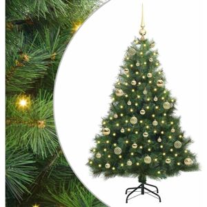 Artificial Christmas Tree with 150 LEDs Green 150 cm PE and PVC vidaXL Artificial Christmas Tree with 150 LEDs Green 150 cm PE and PVC vidaXL