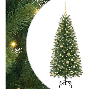 Artificial Christmas Tree with 150 LEDs Green 150 cm PE and PVC vidaXL Artificial Christmas Tree with 150 LEDs Green 150 cm PE and PVC vidaXL
