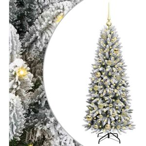 Artificial Christmas Tree with 150 LEDs with Stand White 120 cm vidaXL Artificial Christmas Tree with 150 LEDs with Stand White 120 cm vidaXL