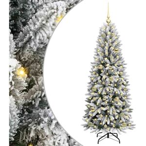 Artificial Christmas Tree with 150 LEDs with Stand White 150 cm vidaXL Artificial Christmas Tree with 150 LEDs with Stand White 150 cm vidaXL