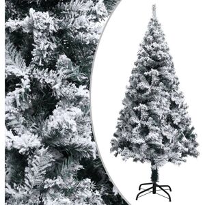 Artificial Christmas Tree with Flocked Snow Green 120 cm PVC vidaXL Artificial Christmas Tree with Flocked Snow Green 120 cm PVC vidaXL