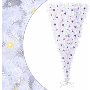 Artificial Christmas Tree with Stand White 240 cm PVC and Steel vidaXL Artificial Christmas Tree with Stand White 240 cm PVC and Steel vidaXL
