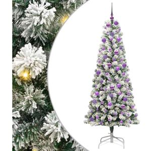 Artificial Hinged Christmas Tree Green and white 180 cm vidaXL Artificial Hinged Christmas Tree Green and white 180 cm vidaXL