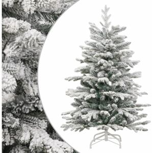 vidaXL 150 cm Artificial Hinged Christmas Tree with Flocked Snow vidaXL 150 cm Artificial Hinged Christmas Tree with Flocked Snow