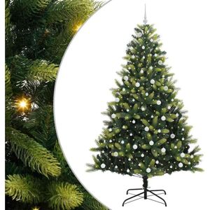Artificial Hinged Christmas Tree 300 LEDs Green 240 cm vidaXL Artificial Hinged Christmas Tree 300 LEDs Green 240 cm vidaXL