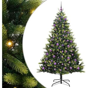 Artificial Hinged Christmas Tree 300 LEDs Green 240 cm vidaXL Artificial Hinged Christmas Tree 300 LEDs Green 240 cm vidaXL