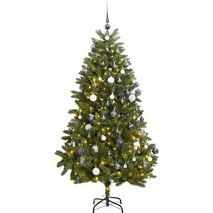 Artificial Hinged Christmas Tree 300 LEDs & Ball Set 270 cm vidaXL Artificial Hinged Christmas Tree 300 LEDs & Ball Set 270 cm vidaXL