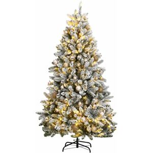 Artificial Hinged Christmas Tree 300 LEDs & Ball Set 180 cm vidaXL Artificial Hinged Christmas Tree 300 LEDs & Ball Set 180 cm vidaXL