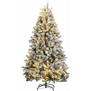 Artificial Hinged Christmas Tree 300 LEDs & Ball Set 210 cm vidaXL Artificial Hinged Christmas Tree 300 LEDs & Ball Set 210 cm vidaXL