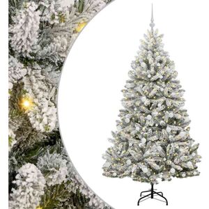Artificial Christmas Tree Green and White 180 cm PVC and Metal vidaXL Artificial Christmas Tree Green and White 180 cm PVC and Metal vidaXL