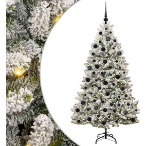 Artificial Christmas Tree Green and White 180 cm PVC and Metal vidaXL Artificial Christmas Tree Green and White 180 cm PVC and Metal vidaXL