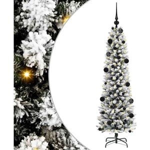 Artificial Christmas Tree with 150 LEDs Green and white 150 cm vidaXL Artificial Christmas Tree with 150 LEDs Green and white 150 cm vidaXL