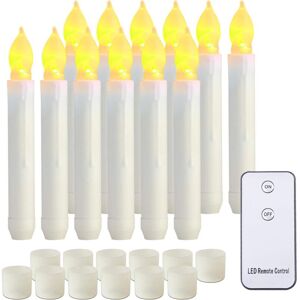 ANPVIZ Battery Operated LED Taper Candles with Remote Control, Flickering Light, Flameless Taper Candles, 12 Pack Warm Yellow Artificial Candles for ANPVIZ Battery Operated LED Taper Candles with Remote Control, Flickering Light, Flameless Taper Candles, 12 Pack Warm Yellow Artificial Candles for