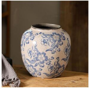 Groofoo - Blue and White Vases, Ceramic vases for Home Decor, Farmhouse Flower vase, Blue vase for Living Room Decor, Vintage Vase for Console Table Groofoo - Blue and White Vases, Ceramic vases for Home Decor, Farmhouse Flower vase, Blue vase for Living Room Decor, Vintage Vase for Console Table