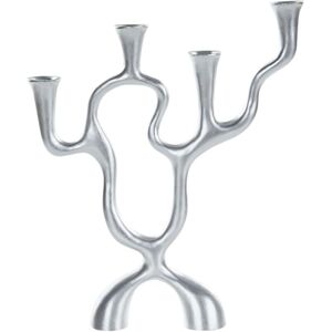 Beliani Famoes Handmade Silver 4-Arm Candlestick - Candelabro Beliani Famoes Handmade Silver 4-Arm Candlestick - Candelabro