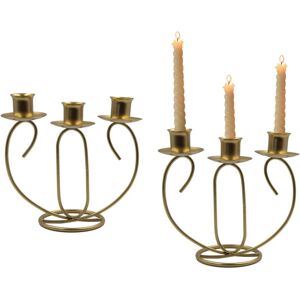 Linghhang - Candlestick Holder Metal, 2 Pieces Metal Candlestick Holder Vintage Candlestick Holder Taper Candlestick Candelabra Table Decoration for Linghhang - Candlestick Holder Metal, 2 Pieces Metal Candlestick Holder Vintage Candlestick Holder Taper Candlestick Candelabra Table Decoration for