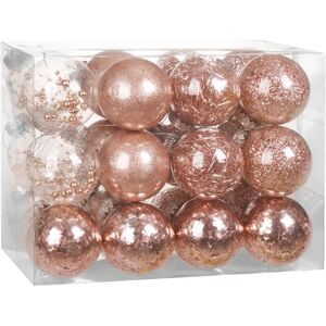 Casaria Christmas Baubles 24-Piece Set Shatterproof Transparent Plastic Ornaments Customisable Ideal for Tree Decorations and Festive Home Décor 8cm Roségold Casaria Christmas Baubles 24-Piece Set Shatterproof Transparent Plastic Ornaments Customisable Ideal for Tree Decorations and Festive Home Décor 8cm Roségold