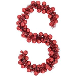 Christmas Ball Garland Red 186 cm Polystyrene vidaXL Christmas Ball Garland Red 186 cm Polystyrene vidaXL