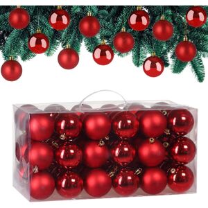 Deuba CASARIA® 54x 6cm Christmas Tree Baubles Set Xmas Decorations Balls Festive Indoor Outdoor Hanging Ornaments 27x Glossy 27x Matt Finish Holiday Decs Deuba CASARIA® 54x 6cm Christmas Tree Baubles Set Xmas Decorations Balls Festive Indoor Outdoor Hanging Ornaments 27x Glossy 27x Matt Finish Holiday Decs