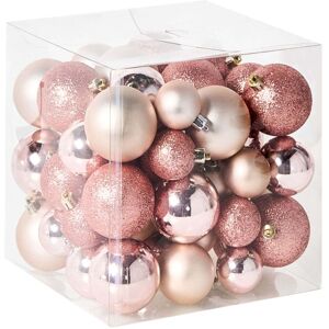 BELIANI Set of 60 Baubles TYIN Pink BELIANI Set of 60 Baubles TYIN Pink