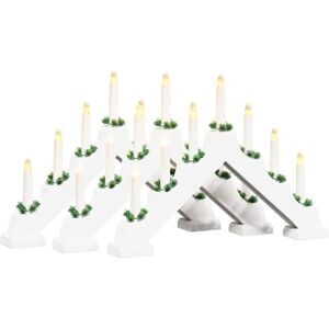 Christmas Candle Bridge 3 pcs White 39.5 x 5 x 29 cm vidaXL Christmas Candle Bridge 3 pcs White 39.5 x 5 x 29 cm vidaXL