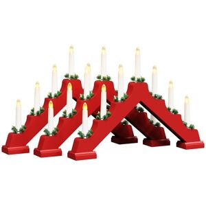 Christmas Candle Bridge with 7 LEDs 3 pcs Red 39.5 x 5 x 29 cm vidaXL Christmas Candle Bridge with 7 LEDs 3 pcs Red 39.5 x 5 x 29 cm vidaXL