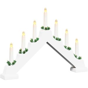 Christmas Candle Bridge White 39.5 x 5 x 29 cm Solid Pine Wood vidaXL Christmas Candle Bridge White 39.5 x 5 x 29 cm Solid Pine Wood vidaXL