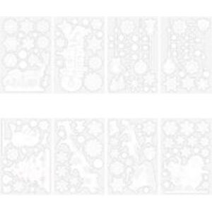 ANPVIZ Christmas colored Christmas window stickers, white snowflake wall stickers, window decoration, seamless static window stickers (Type C) ANPVIZ Christmas colored Christmas window stickers, white snowflake wall stickers, window decoration, seamless static window stickers (Type C)