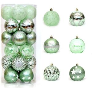 Tinor - Christmas Decoration Balls, 24pcs 6cm/2.36' Christmas Balls Shatterproof Plastic Christmas Ball Ornaments Decoration for Christmas Tree Decor Tinor - Christmas Decoration Balls, 24pcs 6cm/2.36' Christmas Balls Shatterproof Plastic Christmas Ball Ornaments Decoration for Christmas Tree Decor