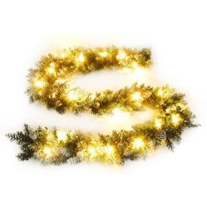 vidaXL Christmas Garland with LED Lights Green - Christmas Garland vidaXL Christmas Garland with LED Lights Green - Christmas Garland