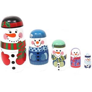 ANPVIZ Christmas Matryoshka Dolls, 5 Pieces, Hand-Painted Wooden Matryoshka Dolls, Home Decoration (Snowman) ANPVIZ Christmas Matryoshka Dolls, 5 Pieces, Hand-Painted Wooden Matryoshka Dolls, Home Decoration (Snowman)