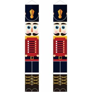 Yoyo - Christmas Ornament Nutcracker, Outdoor Christmas Decoration Soldier Model Nutcracker Banner for Porch Front Door Home Indoor Garden Kids Party Yoyo - Christmas Ornament Nutcracker, Outdoor Christmas Decoration Soldier Model Nutcracker Banner for Porch Front Door Home Indoor Garden Kids Party