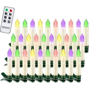 Deuba Monzana® Battery Powered Clip On led Candle Christmas Tree Lights White/Multi 30 Pieces / Multicoloured Deuba Monzana® Battery Powered Clip On led Candle Christmas Tree Lights White/Multi 30 Pieces / Multicoloured