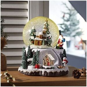 Marco Paul Christmas Snow Globe Musical Light Up Decoration Colour Changing - 12cm Marco Paul Christmas Snow Globe Musical Light Up Decoration Colour Changing - 12cm